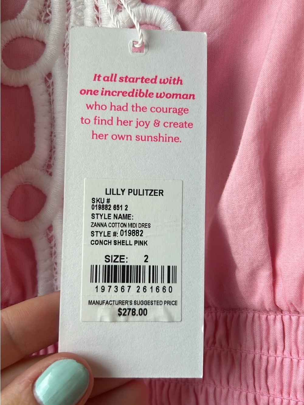Lilly Pulitzer NWT Zanna Cotton Midi Dress size 2 - Picture 2 of 3